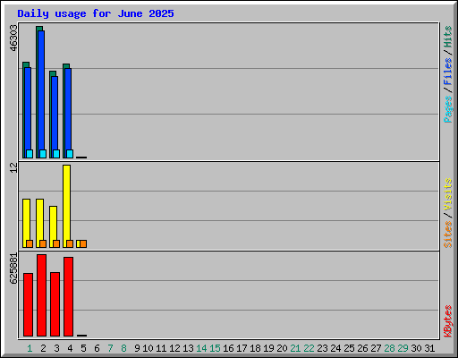 Daily usage for June 2025