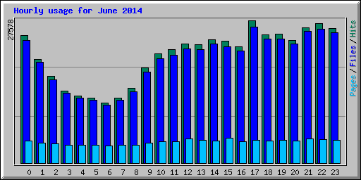 Hourly usage for June 2014