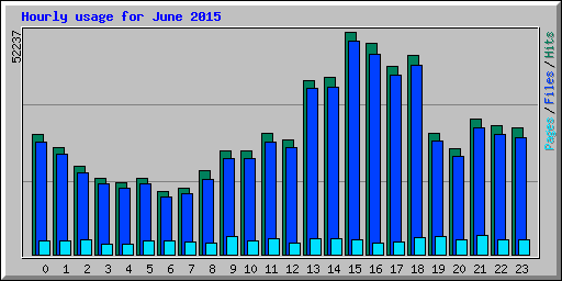 Hourly usage for June 2015