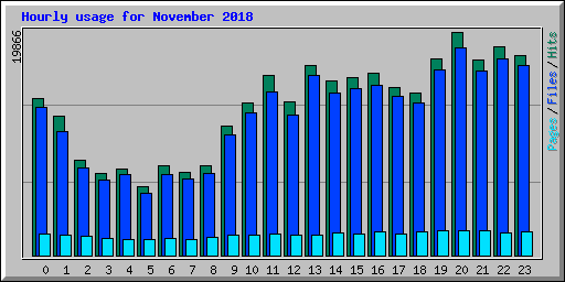 Hourly usage for November 2018