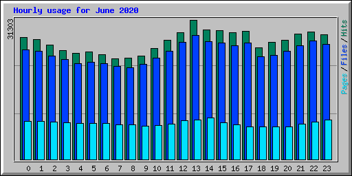 Hourly usage for June 2020