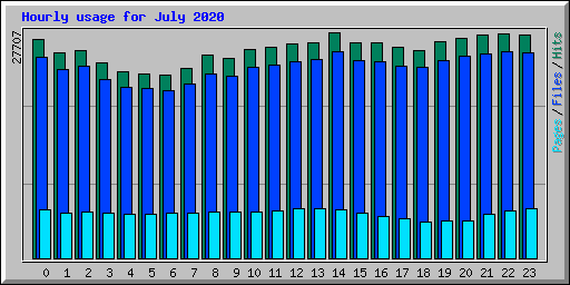 Hourly usage for July 2020