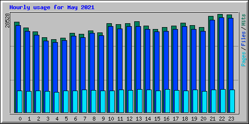 Hourly usage for May 2021