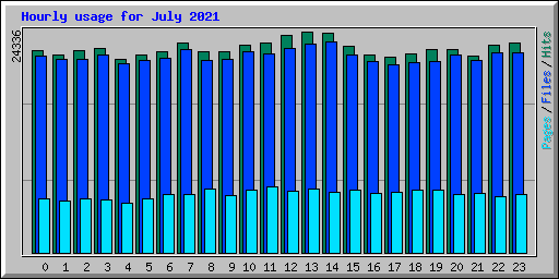 Hourly usage for July 2021