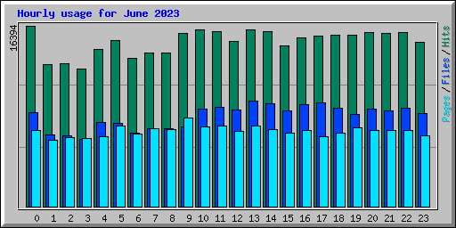 Hourly usage for June 2023