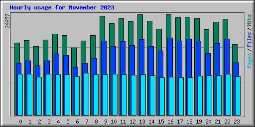 Hourly usage for November 2023