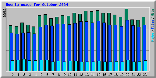 Hourly usage for October 2024