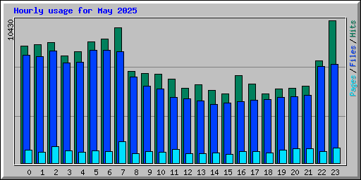 Hourly usage for May 2025