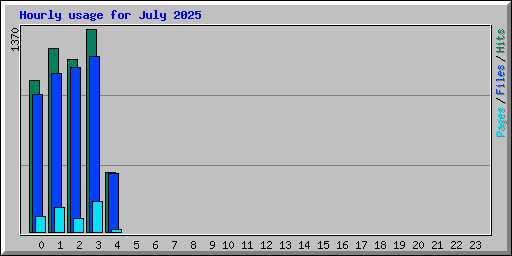 Hourly usage for July 2025